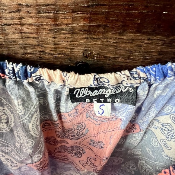 WRANGLER RETRO Cropped 3/4 Sleeve Top Small - Picture 5 of 5